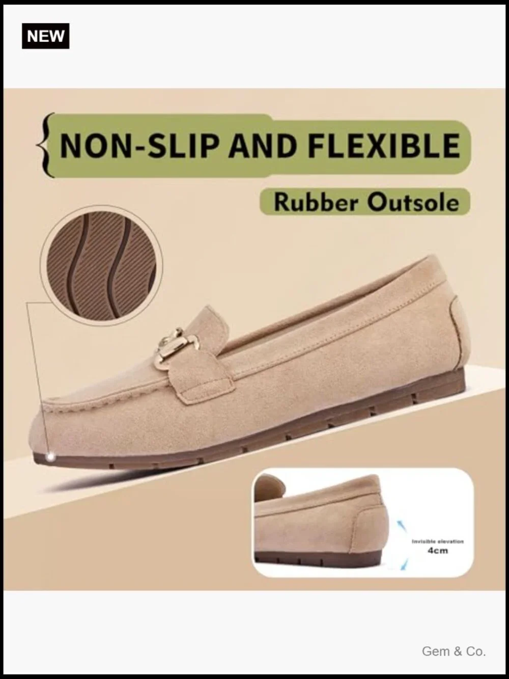 Comfortable Slip On Loafers Memory Foam Cushioned Driving Dressy Shoes